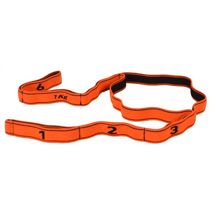 BANDE ÉLASTIQUE FITNESS FORCE 7 ORANGE/NOIR