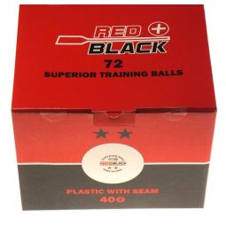 72 BALLES 40+  2 etoiles RED+BLACK