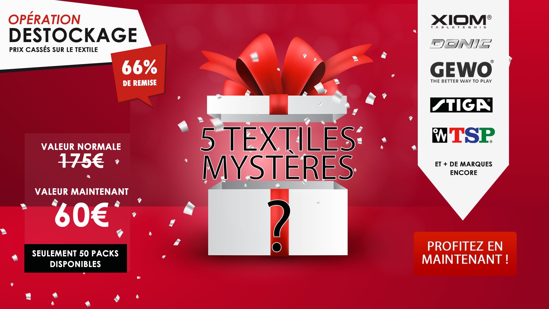 Destockage sur le textile chez Misterping